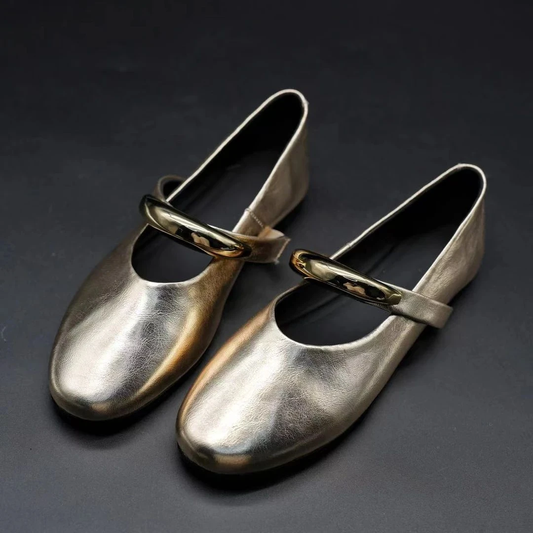 25年新款跟高1.5cm•羊皮•法式复古气质单鞋女百搭玛丽珍浅口潮