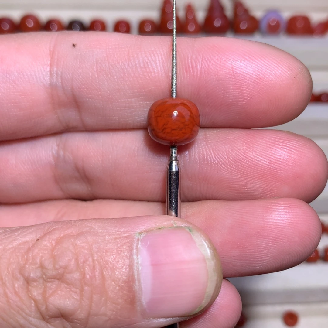 南红玛瑙未镶嵌满肉细火焰纹10×9