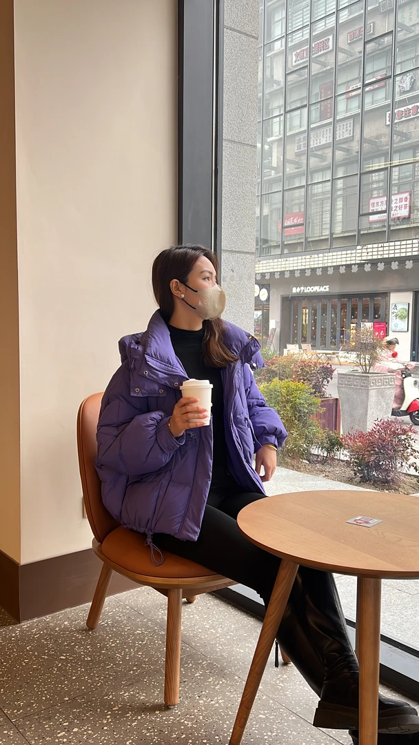 24年新款【小仙女】白鸭绒羽绒服新款可脱卸帽韩版休闲百搭保暖外套