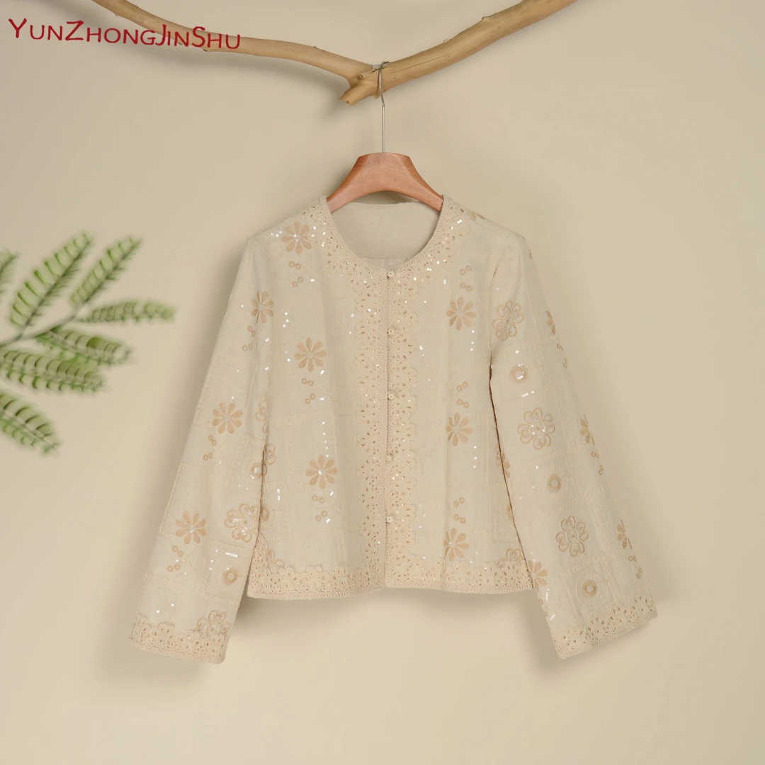 琼楼！【云中锦书-新国潮系列】新中式重工亮片刺绣高级气质外套