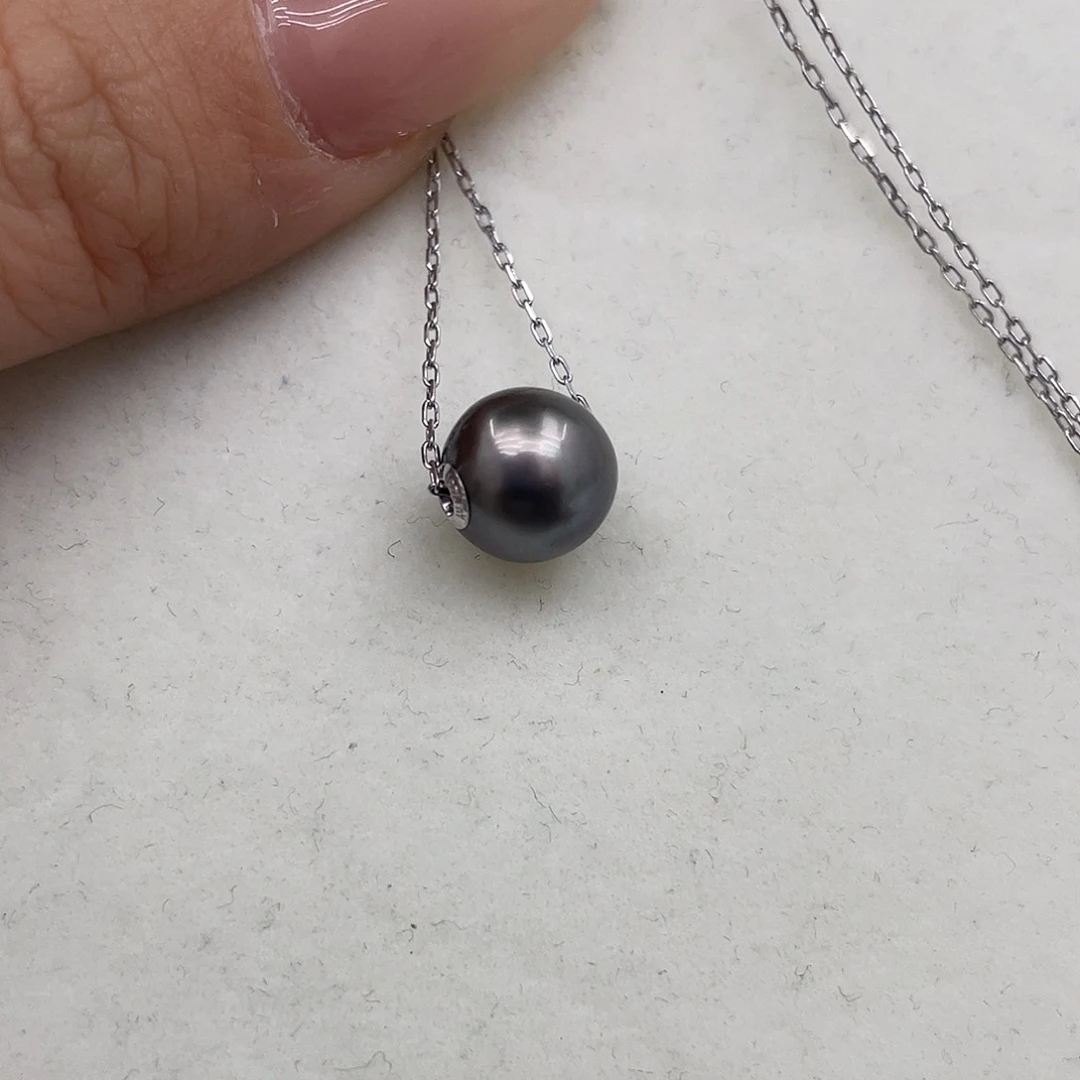 海水珍珠18K金镶嵌吊坠(赠链)