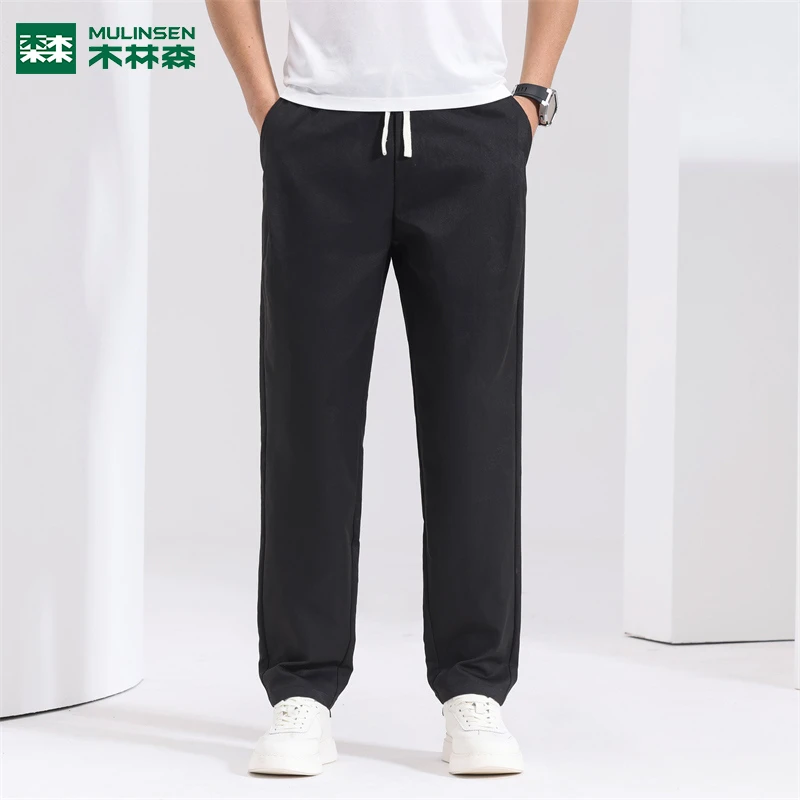 木林森春夏男士休闲裤超仿棉休闲男裤运动百搭直筒裤时尚舒适