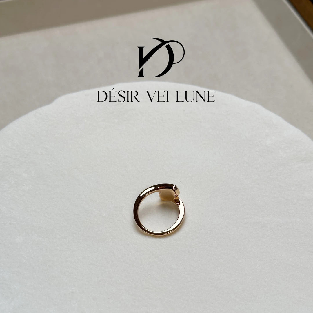 铁合金仿珍珠戒指 戒指轻奢设计4338