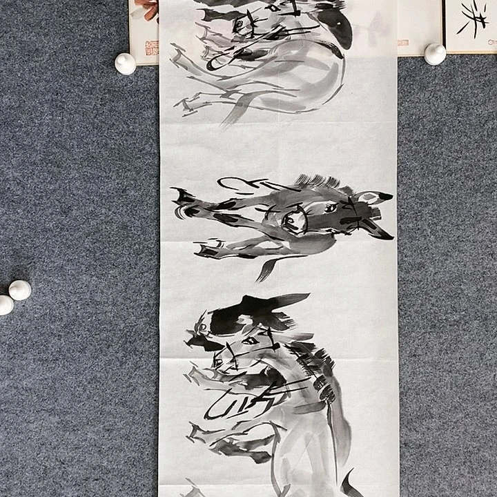 【闪购商品】书法四尺对开水墨分享