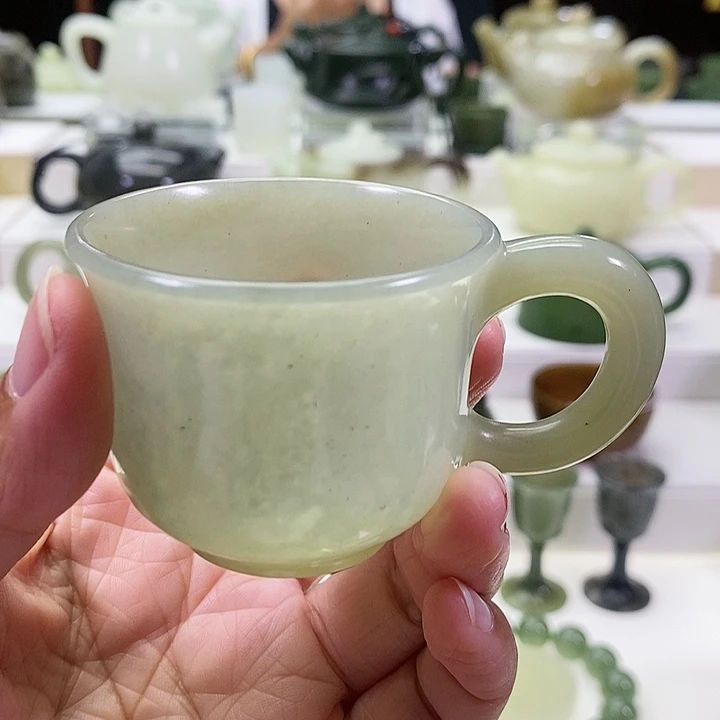 未镶嵌和田玉挂件茶杯60m l