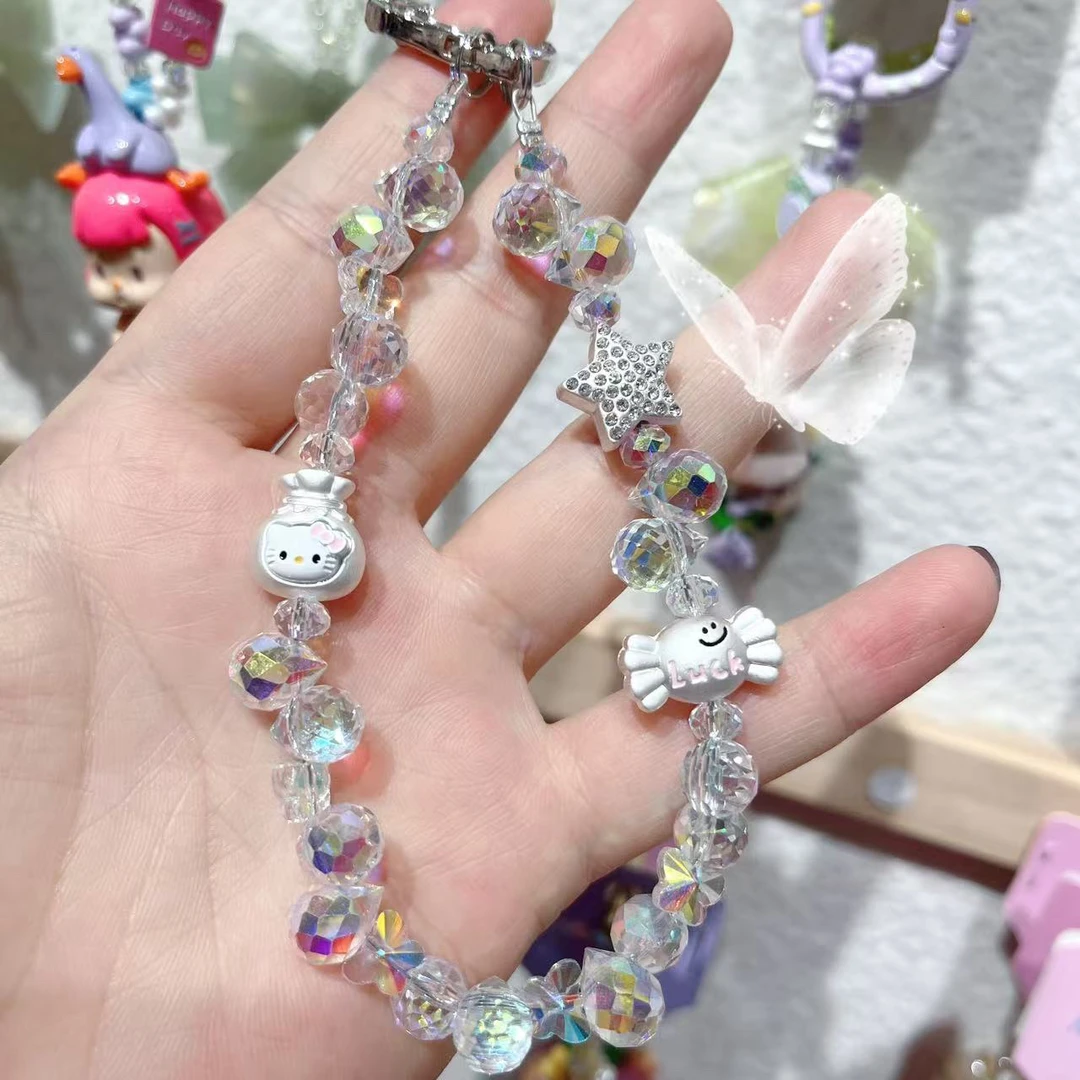 九妹diy原创 新年款闪闪水晶挂件钥匙链手机链