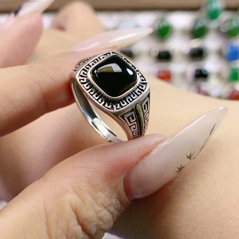 【闪购商品】玛瑙/玉髓戒指银S925镶嵌