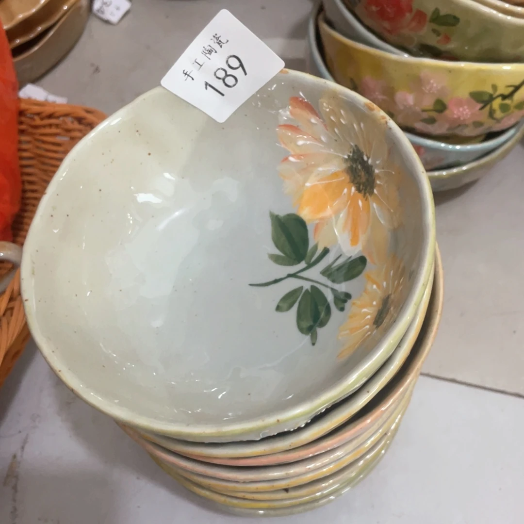 演***助景德镇手工陶瓷碗8个189
