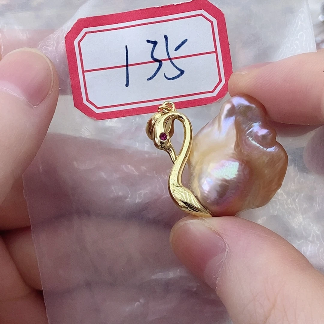 淡水珍珠银S925镶嵌颈饰