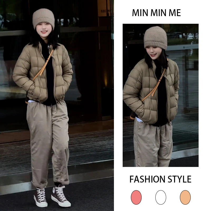 2025秋冬季新款设计感轻熟风长袖棉服女搭配加绒休闲阔腿裤两件套