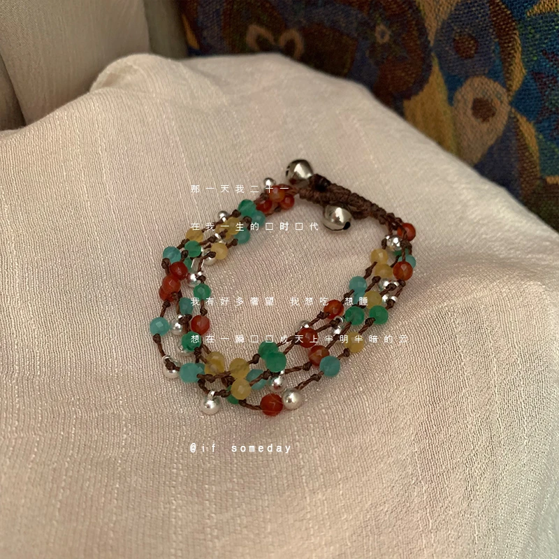 合金莫桑石手链 【青柠】简约百搭设计感时尚个性手串轻奢10922