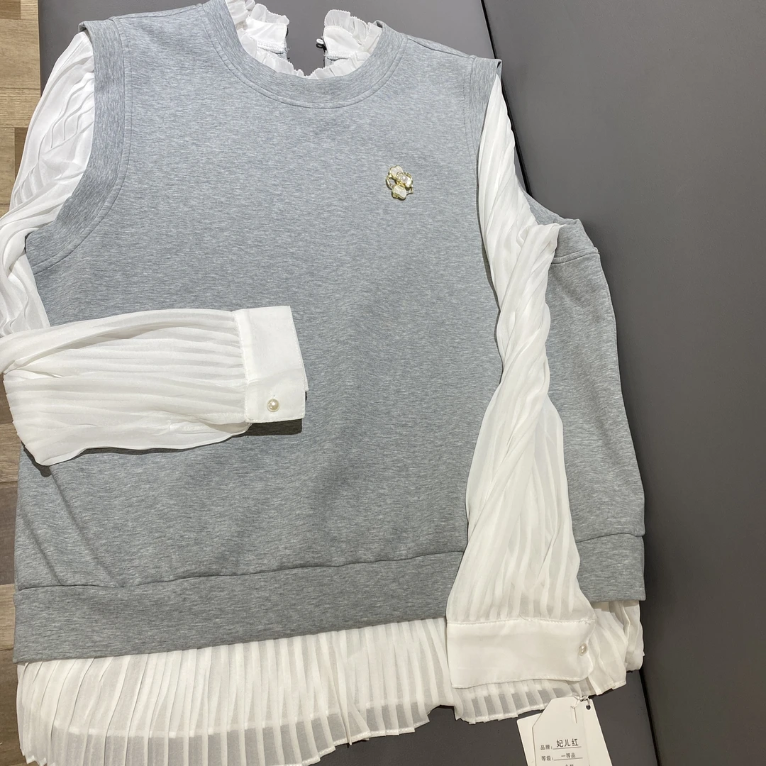 大码女装妃儿红120-200斤胖妹妹遮肉上衣小衫微胖卫衣时尚T恤