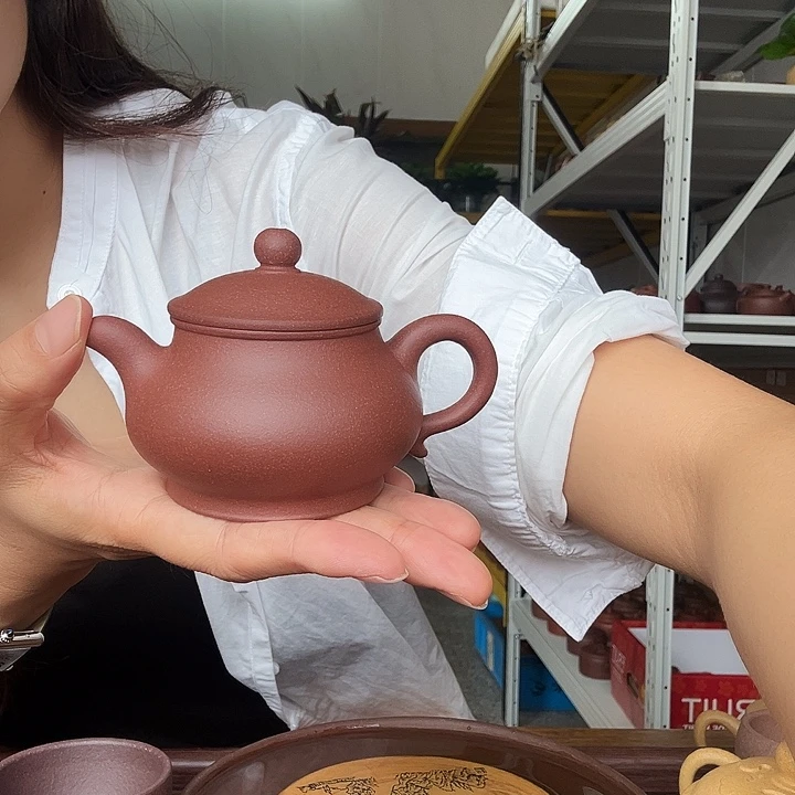 紫砂茶壶紫泥潘壶150cc