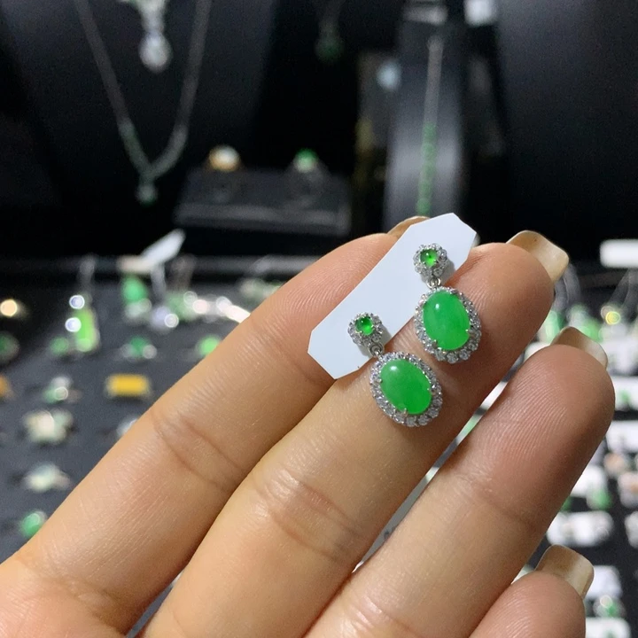 翡翠银S925镶嵌戒指