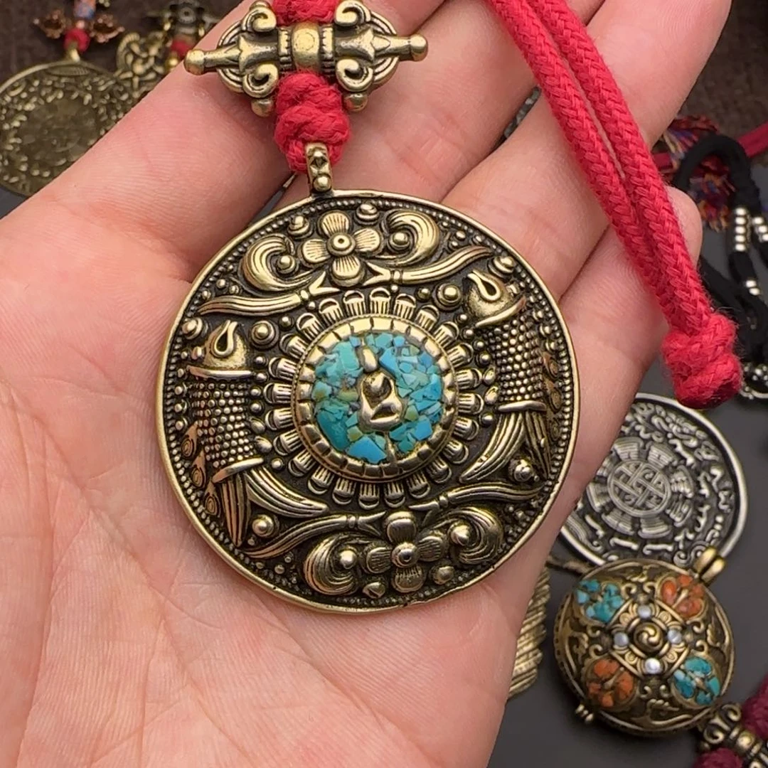 老铜双鱼牌吊坠喜欢的来