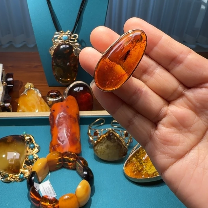琥珀未镶嵌手链波兰设计款琥珀蜜蜡