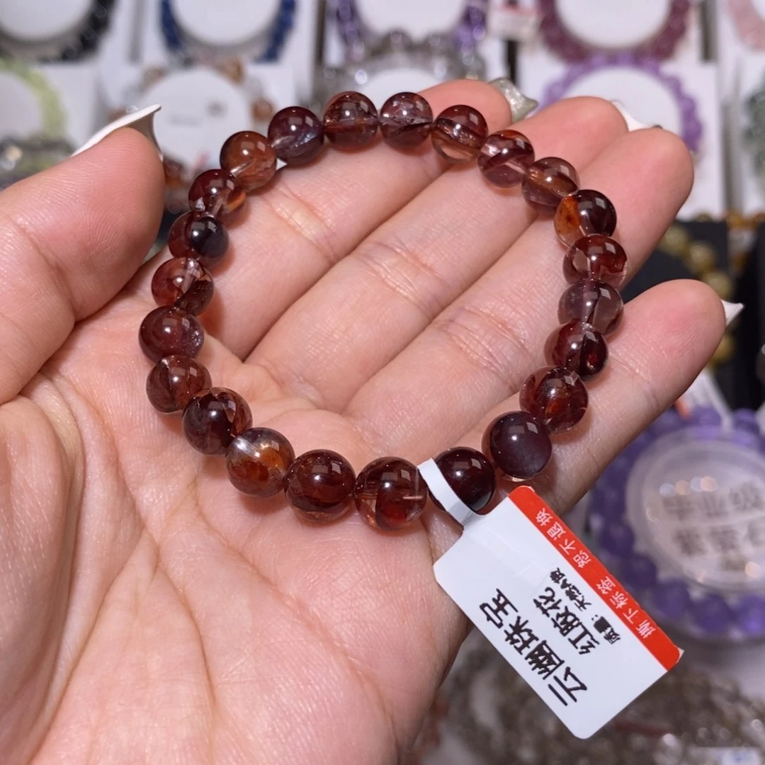 【闪购商品】水晶手链未镶嵌红胶花8.2mm