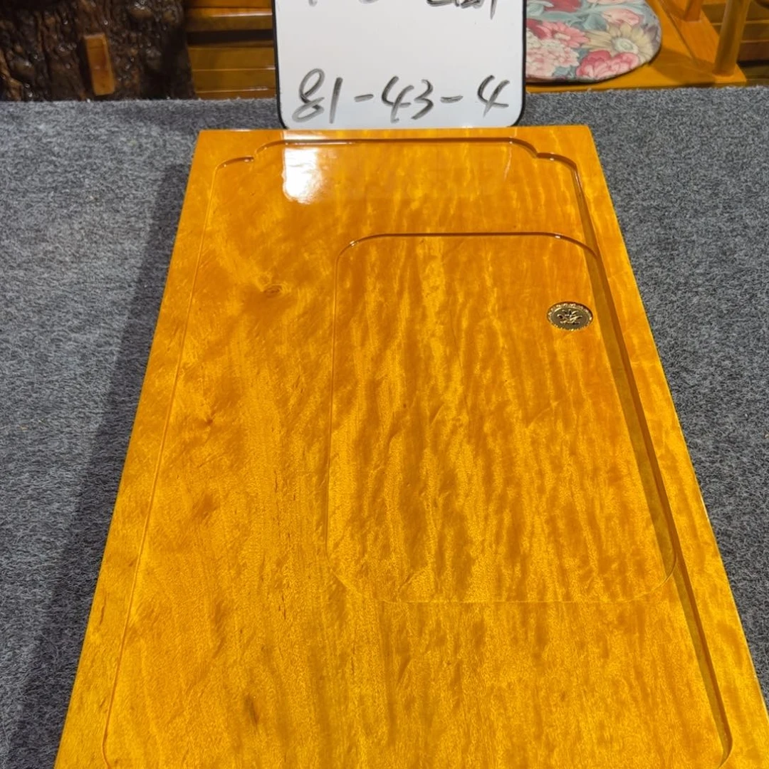 诸***神缅甸大叶金丝楠实木茶盘