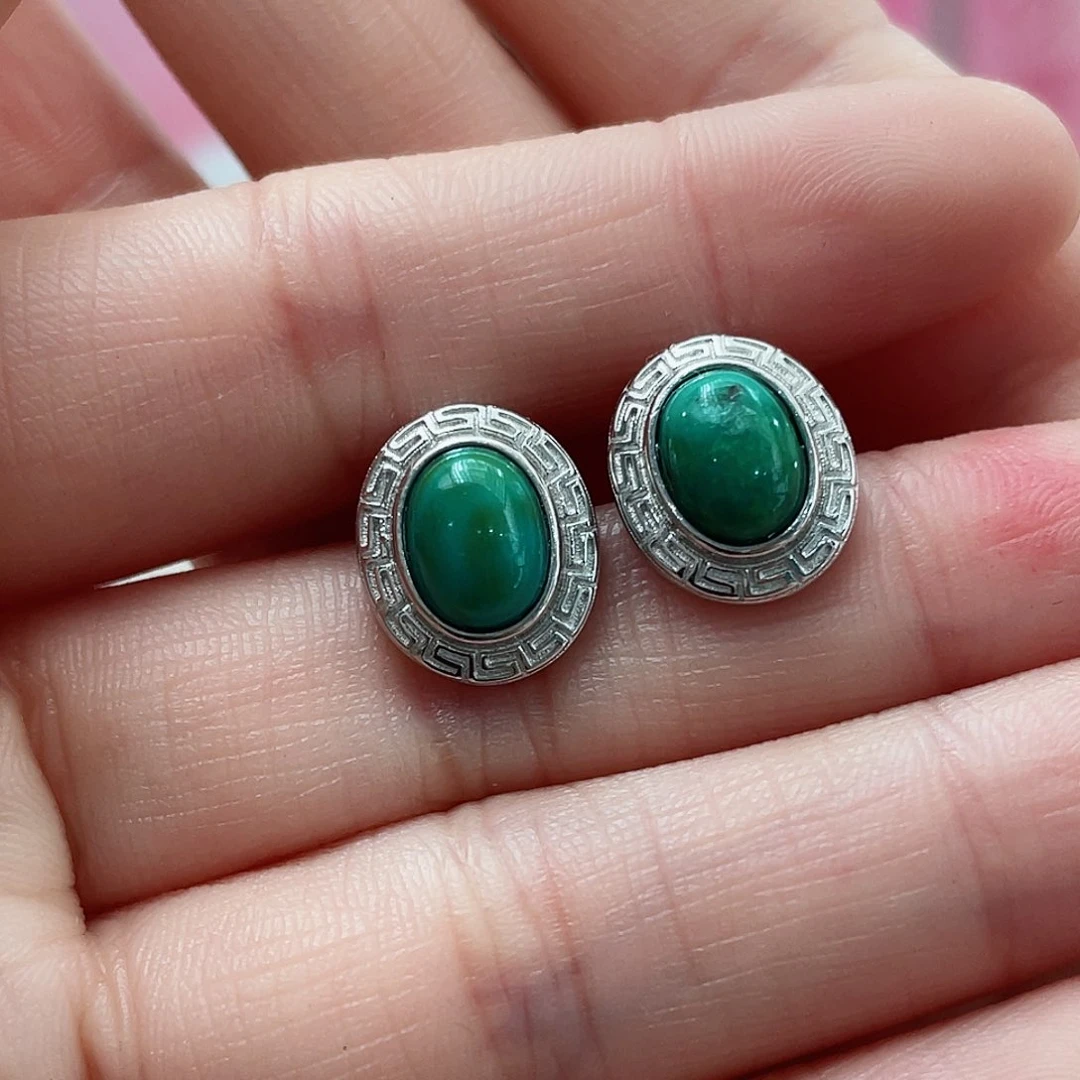 绿松石颈饰银S925镶嵌