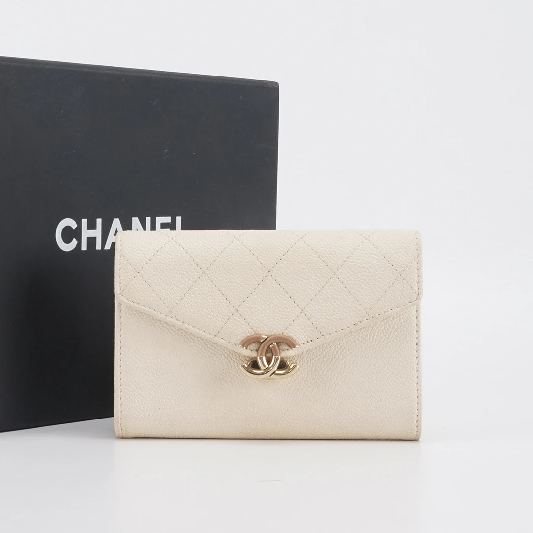 95新 Chanel/香奈儿 信封邮差包mini V纹 链条包/BGK302330053