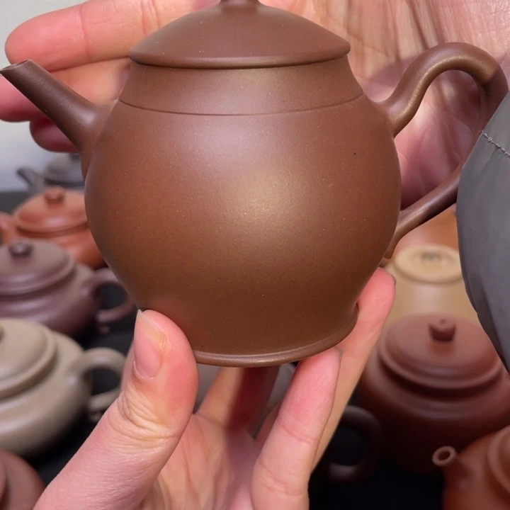 紫砂壶祁全手工老紫泥