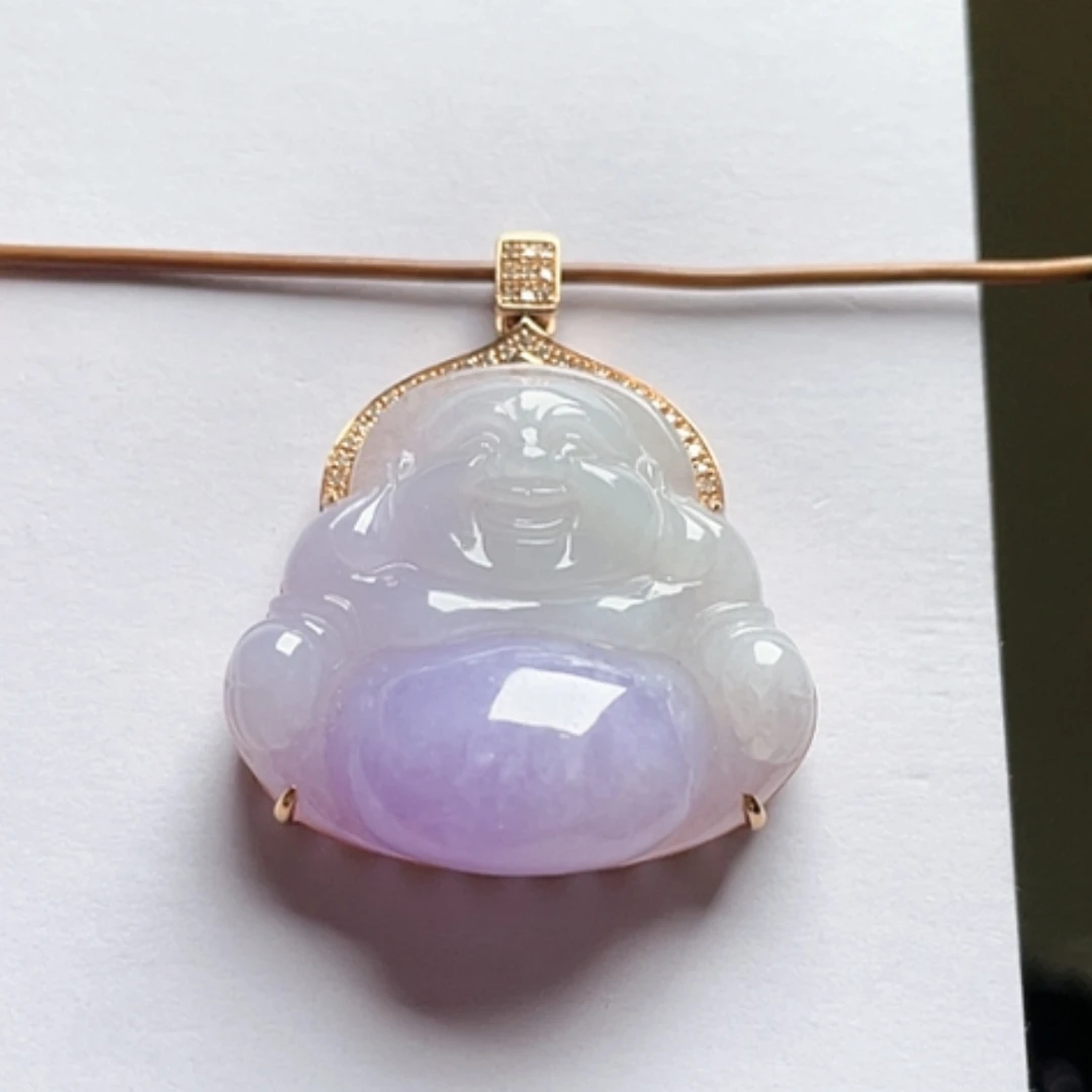 【闪购商品】翡翠18K金镶嵌吊坠(不含链)