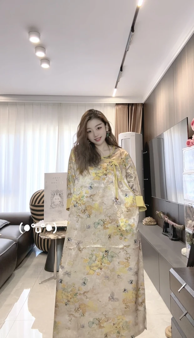 「6241-1」新中式连衣裙夏季宽松减龄提花夏季气质显瘦中国风中式