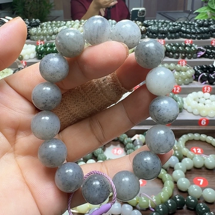 未镶嵌手链和田玉新疆青花卡14