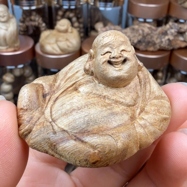 沉香沉香碎屑柬埔寨弥勒佛9.5克