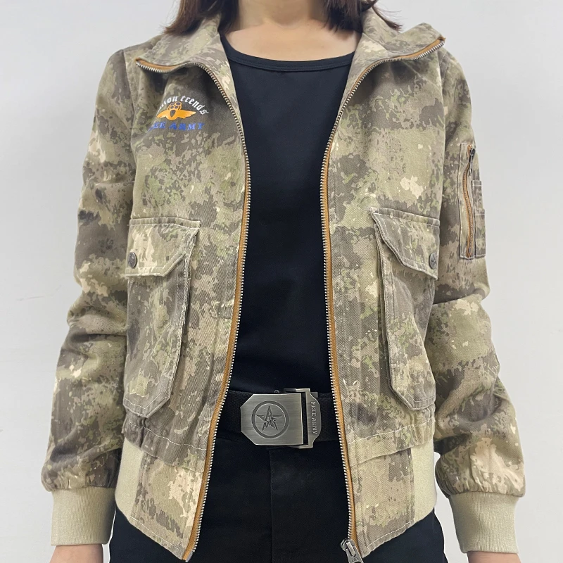 女夹克春秋时尚户外休闲春季沙漠迷彩印花81269