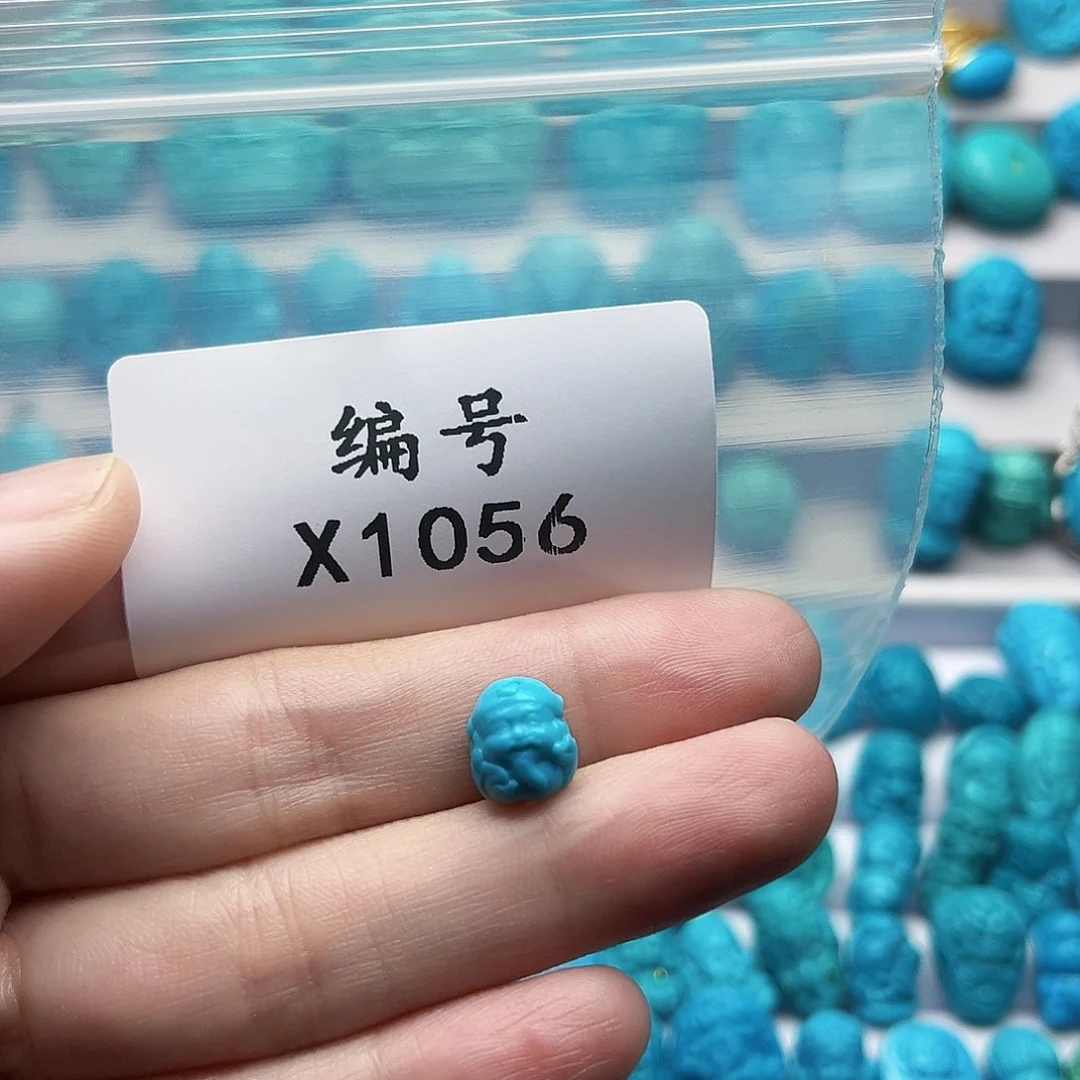 福***瑞绿松石未镶嵌天然原矿雕刻绿松石