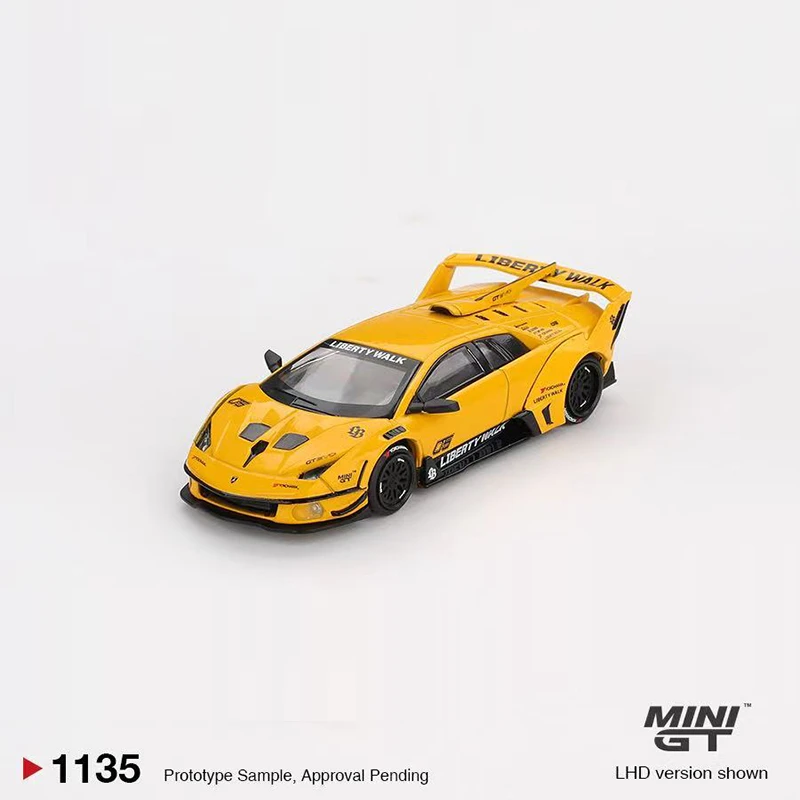 MINI GT 1:64 兰博基尼 Lambor LBWK 合金汽车模型 黄蝙蝠 #1135