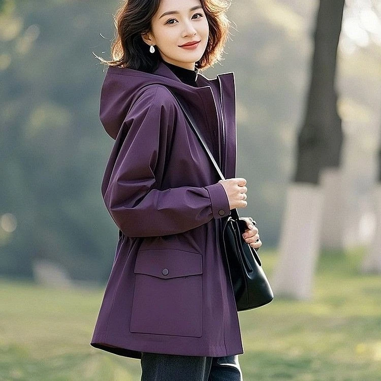 独特显瘦连帽2025百搭休闲新款洋气今年冲锋衣流行爆款外套