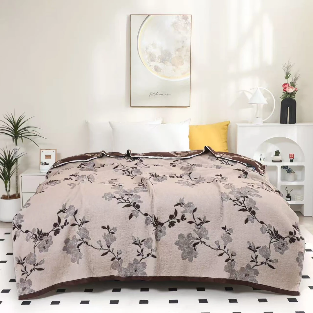 M【木棉朵朵】200*230CM可铺可盖多层亲肤通用床盖