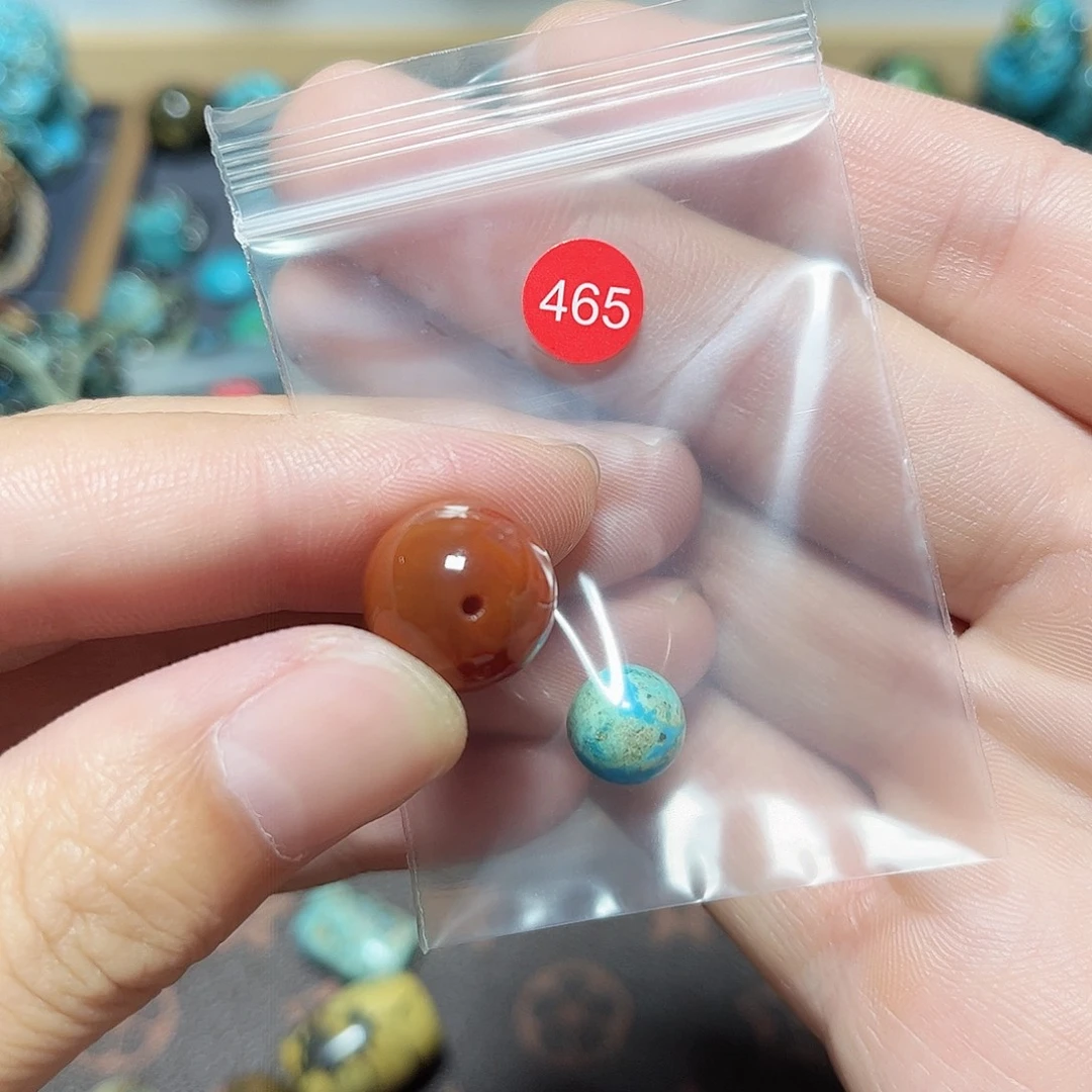 德***生玛瑙/玉髓未镶嵌圆珠桶珠老型手串！！