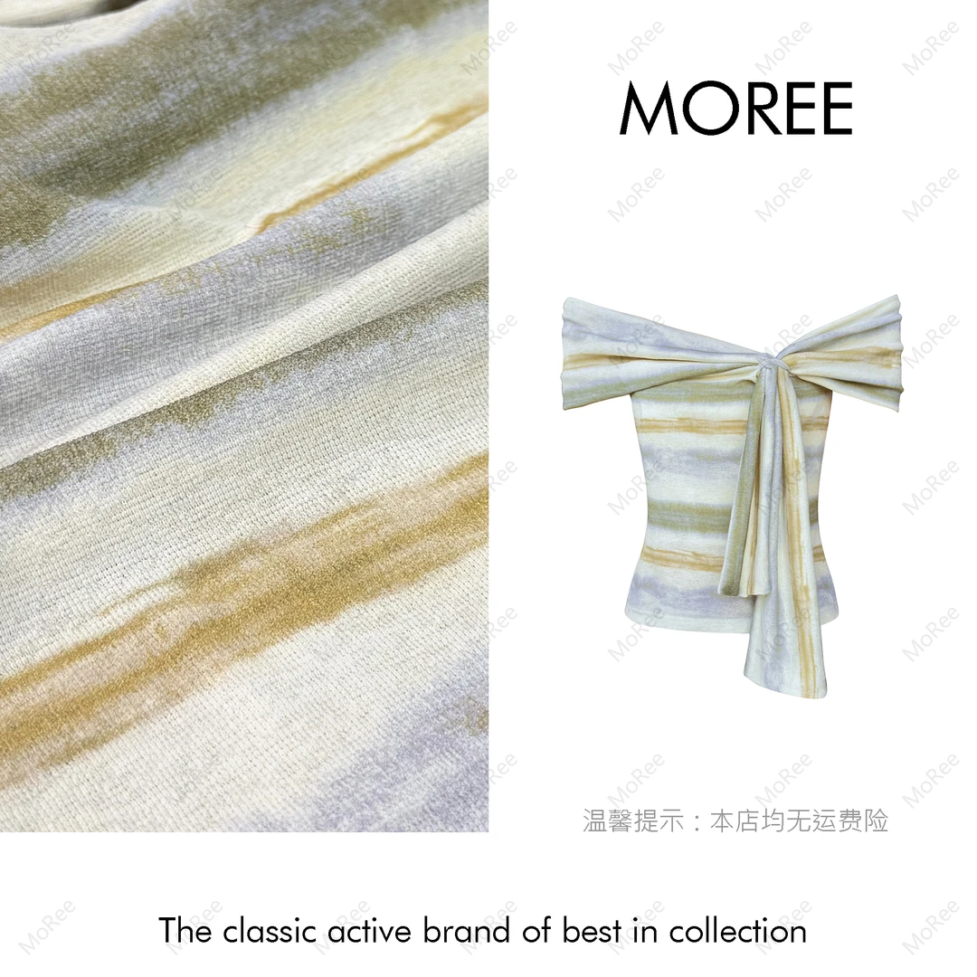 【MOREE】Chouette一字肩设计感上衣-F8398