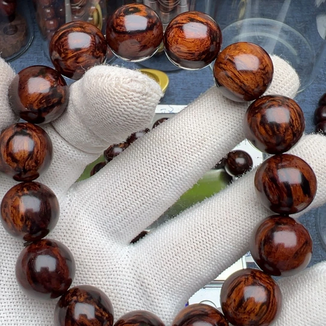 木毁海南红降花梨公1.5黑金满火焰纹超超一档