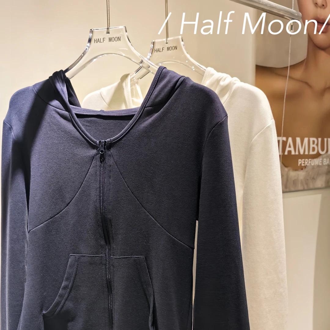 HALF MOON胖丁超显瘦秋季百搭薄款高弹力打底外套