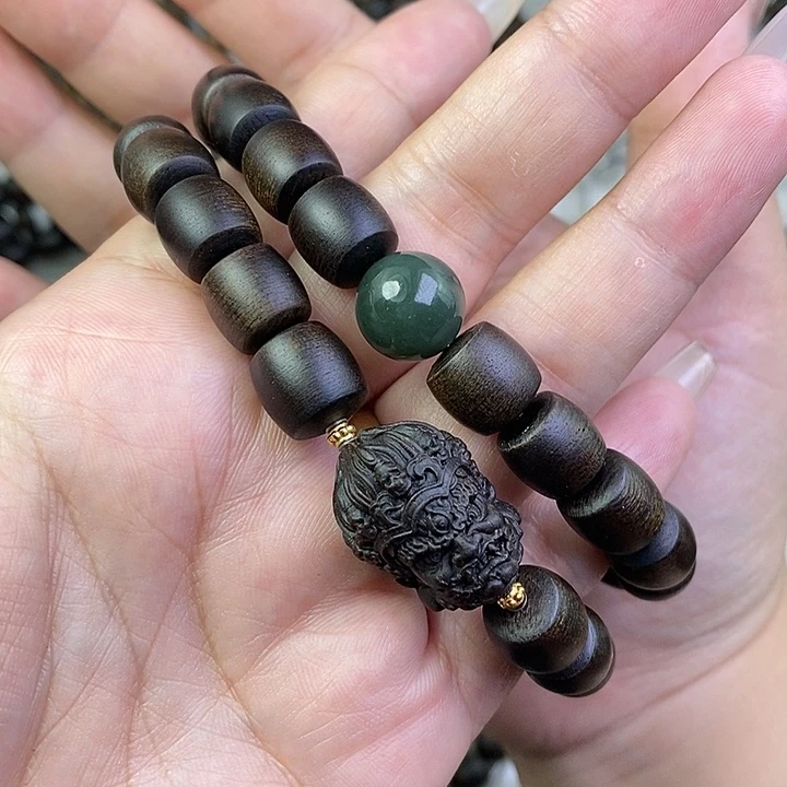 手串沉香木吕*爷越南芽庄白棋楠1.0设计款