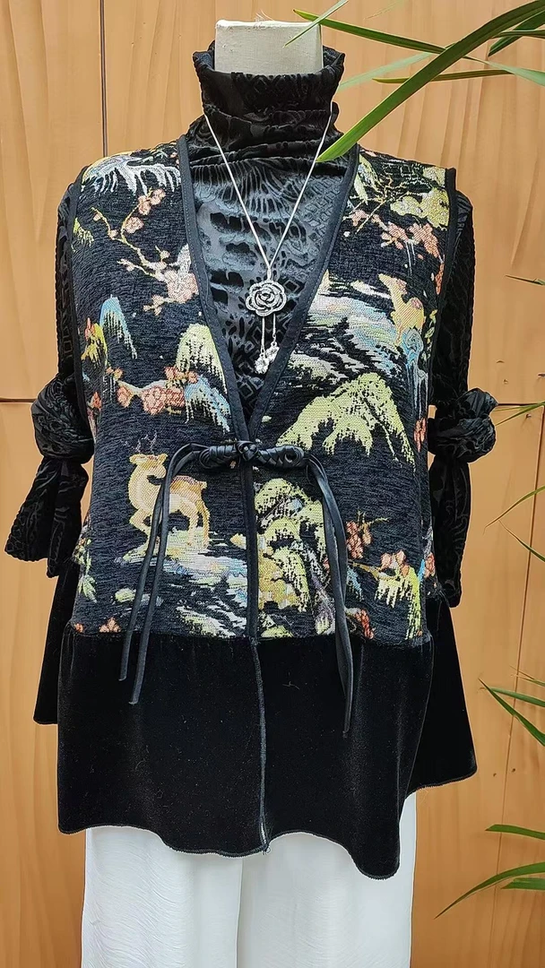 004高端发财鹿雪尼尔马甲