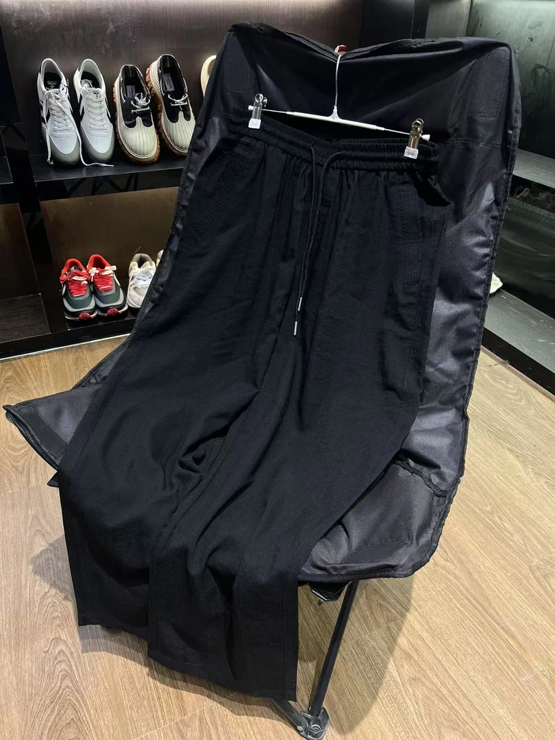 31396-纯色抽绳宽松运动直筒休闲长裤