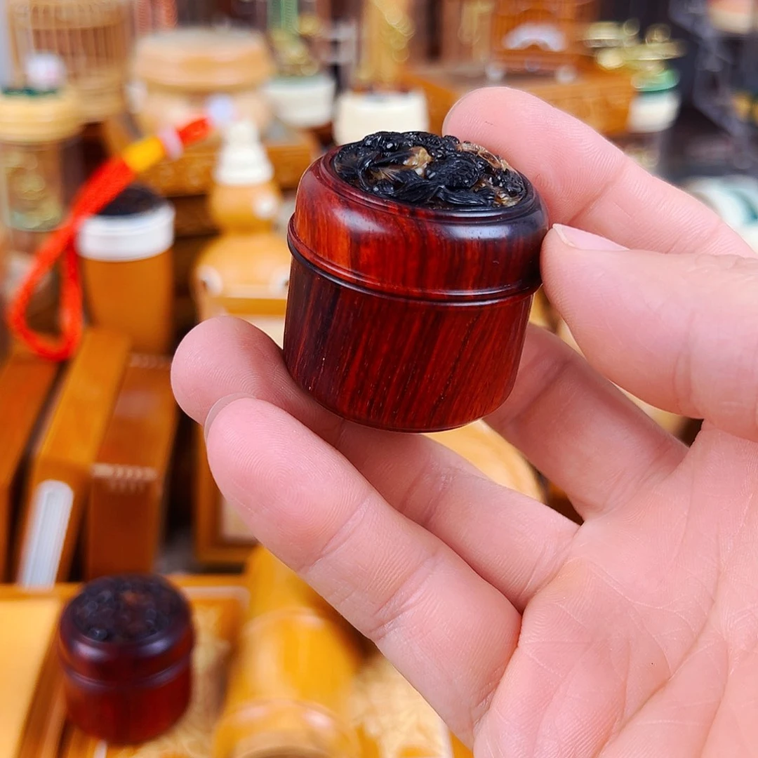 竹小叶紫檀竹蛉罐+竹蛉