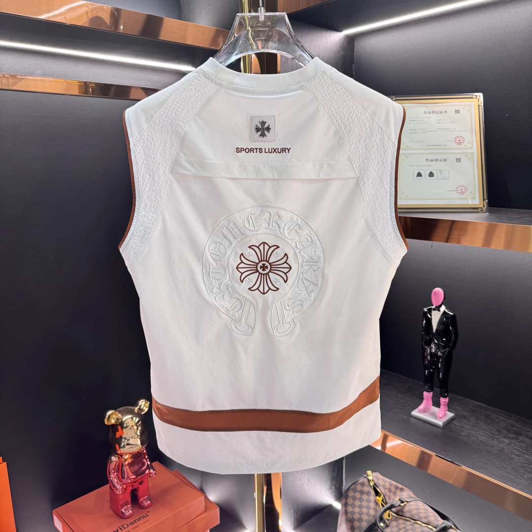 [凯]6213~+字架~25年顶奢马甲男女同款夏季背心上衣半袖
