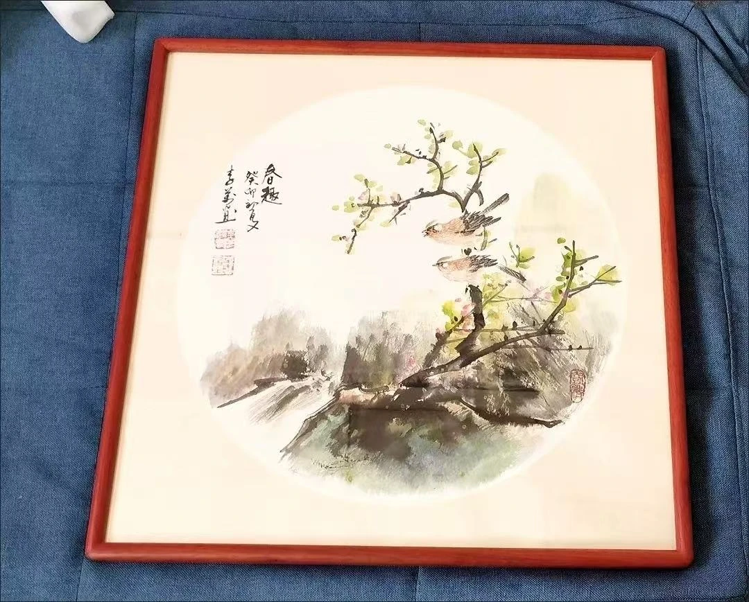 四尺斗方80*80实木进口画框裱框西式画框办公室装饰画