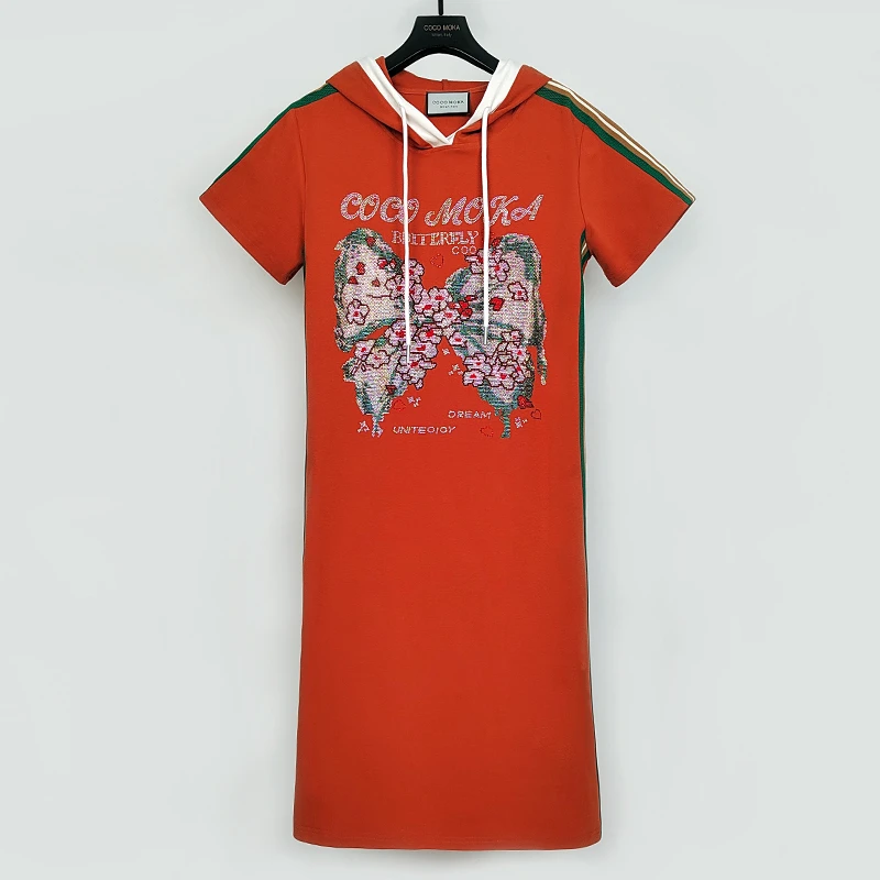 2025夏季新款长裙连衣裙气质显瘦洋气时尚刺綉运动服女【TZ5319】