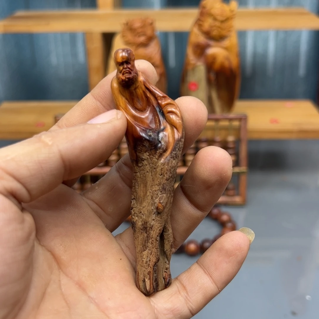 你***头木崖柏木摆件手把件
