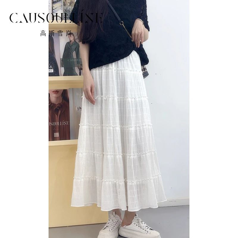 高斯雪岚【夏装新品】宽松高腰夏季休闲女士半身裙25261575