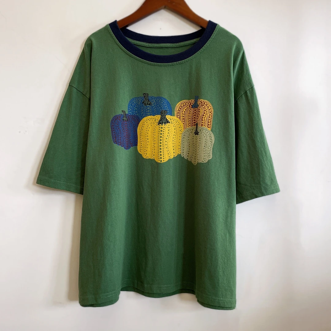 短袖T恤休闲时尚百搭舒适宽松洋气显白潮流2025春季新款YX105090