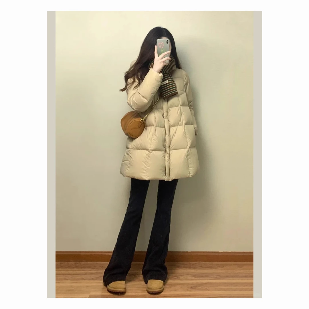 巨好看的中长款时尚棉服冬季新款韩系百搭高级感保暖加厚面包服女