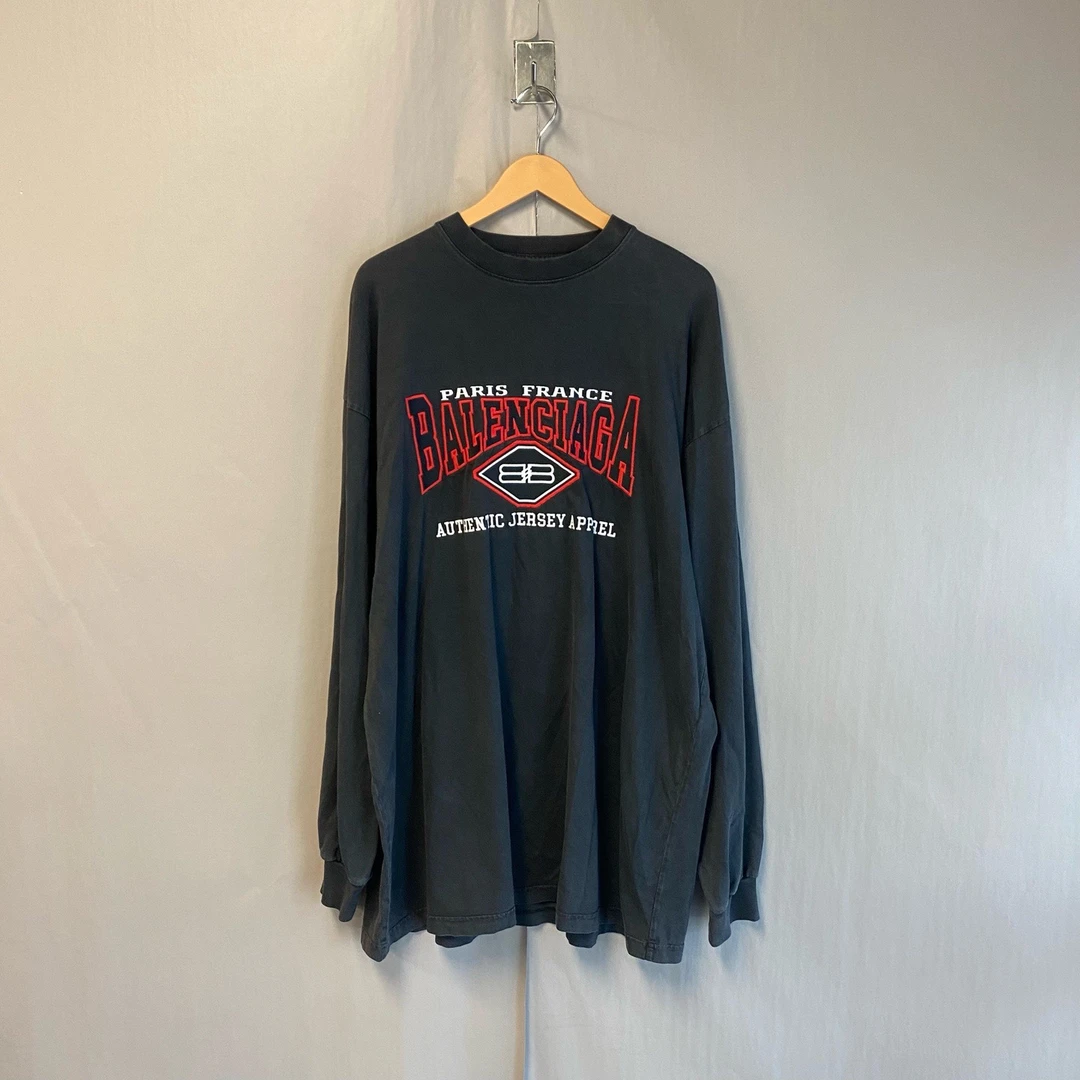 未使用 Balenciaga/巴黎世家 做旧爆款蝙蝠侠双B长袖 2码#6808
